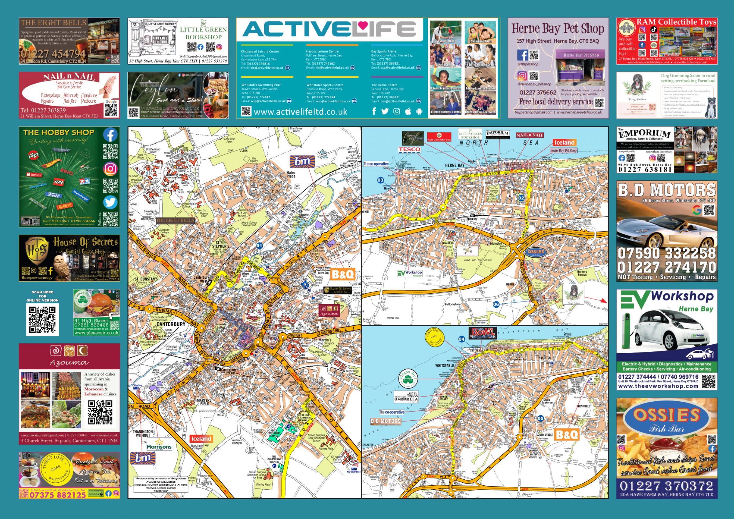 Canterbury Sited Map : UK Town Maps